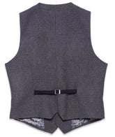 Men's Taupe and Grey Wool Blend Waistcoat